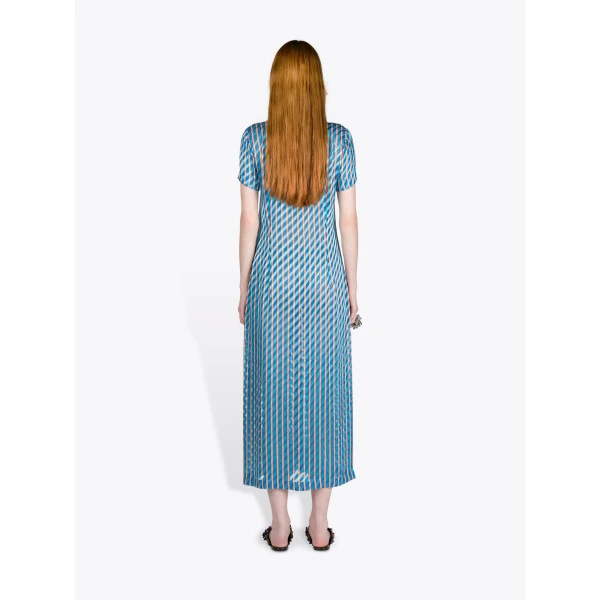 Dries Van Noten Devoré Shirt Dress - Dries Van Noten Dresses - Belgian Fashion Design - Shop at Luxury Shoes 