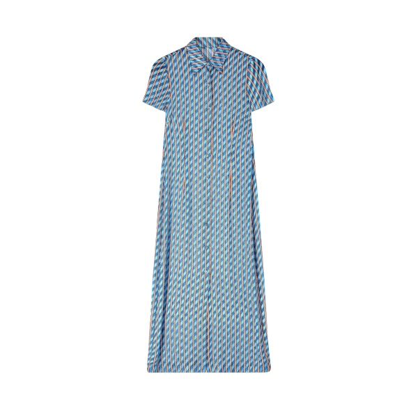 Dries Van Noten Devoré Shirt Dress - Dries Van Noten Dresses - Belgian Fashion Design - Shop at Luxury Shoes 
