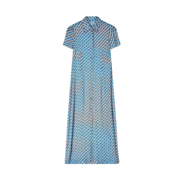 Dries Van Noten Devoré Shirt Dress - Dries Van Noten Dresses - Belgian Fashion Design - Shop at Luxury Shoes 
