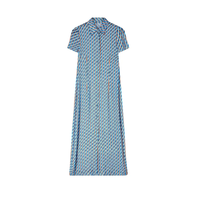 Dries Van Noten Devoré Shirt Dress - Dries Van Noten Dresses - Belgian Fashion Design - Shop at Luxury Shoes 