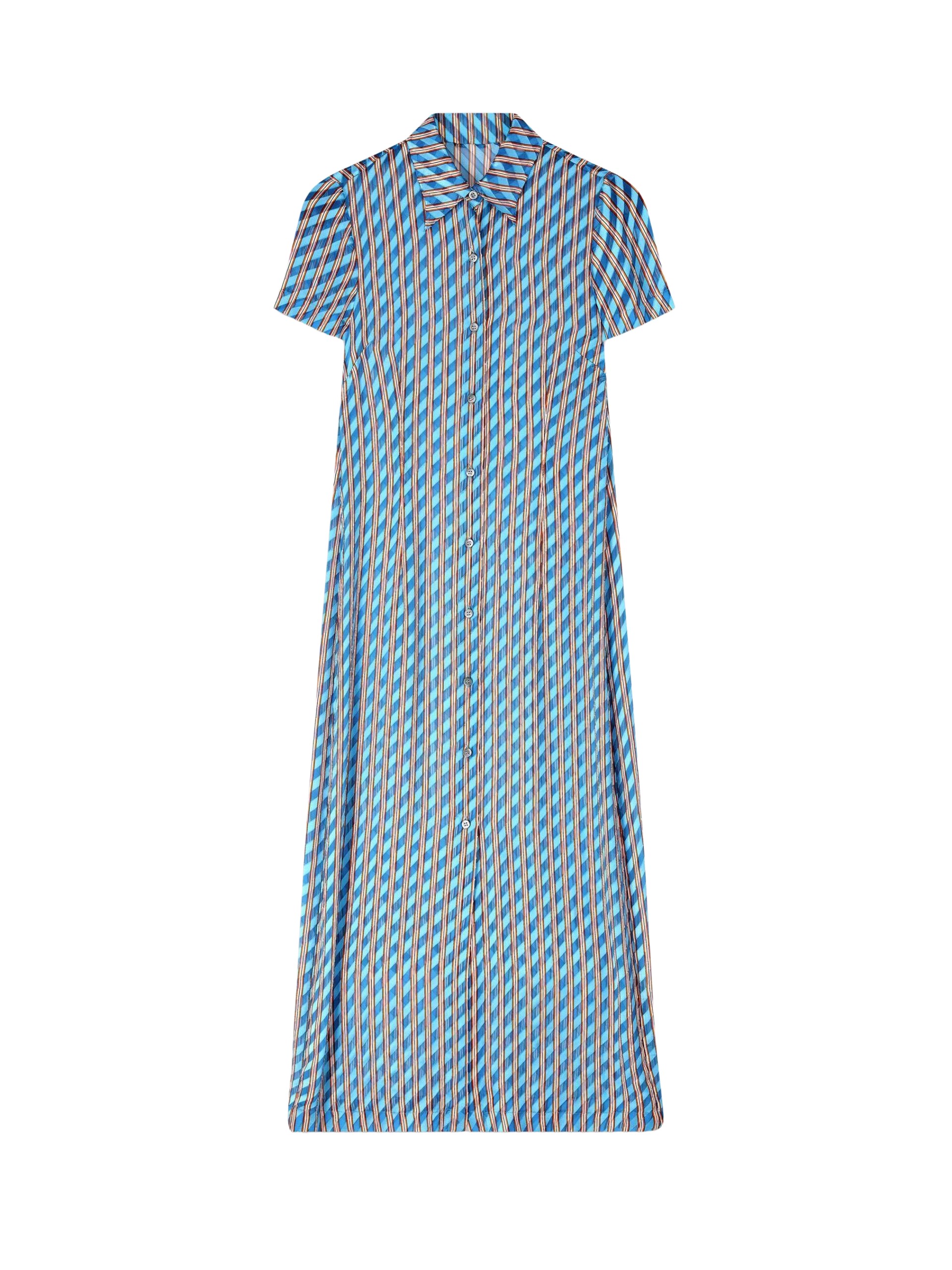 Dries Van Noten Devoré Shirt Dress - Dries Van Noten Dresses - Belgian Fashion Design - Shop at Luxury Shoes 