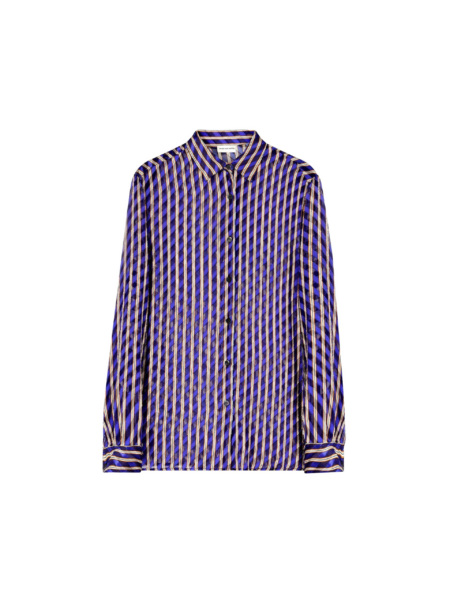 Dries Van Noten Devoré Shirt - Dries Van Noten Tops - Belgian Fashion Design - Shop at Luxury Shoes 