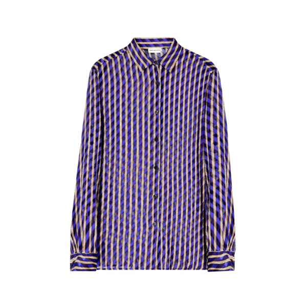Dries Van Noten Devoré Shirt - Dries Van Noten Tops - Belgian Fashion Design - Shop at Luxury Shoes 
