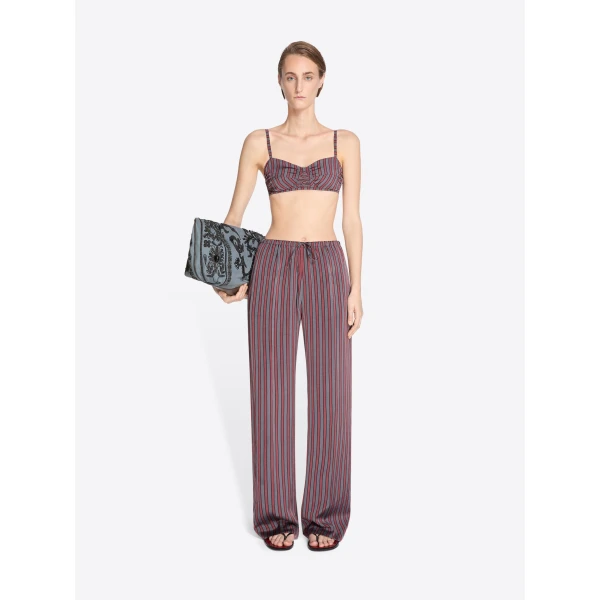 Dries Van Noten Elasticated Viscose Silk Pants - Dries Van Noten Pants - Belgian Fashion Design - Shop at Luxury Shoes 