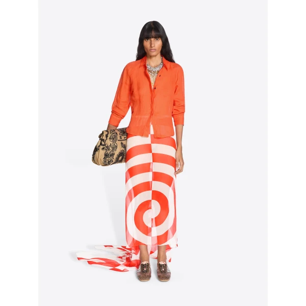 Dries Van Noten Fitted Mini Shirt - Dries Van Noten Tops - Belgian Fashion Design - Shop at Luxury Shoes 