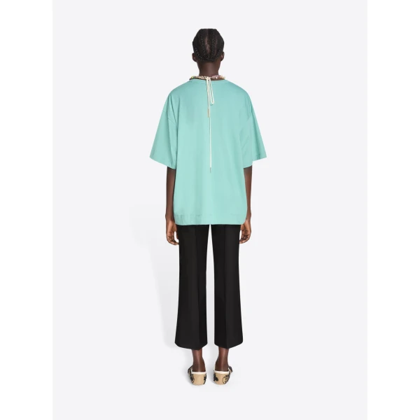 Dries Van Noten Loose Cotton Tee - Dries Van Noten Tops - Belgian Fashion Design - Shop at Luxury Shoes 