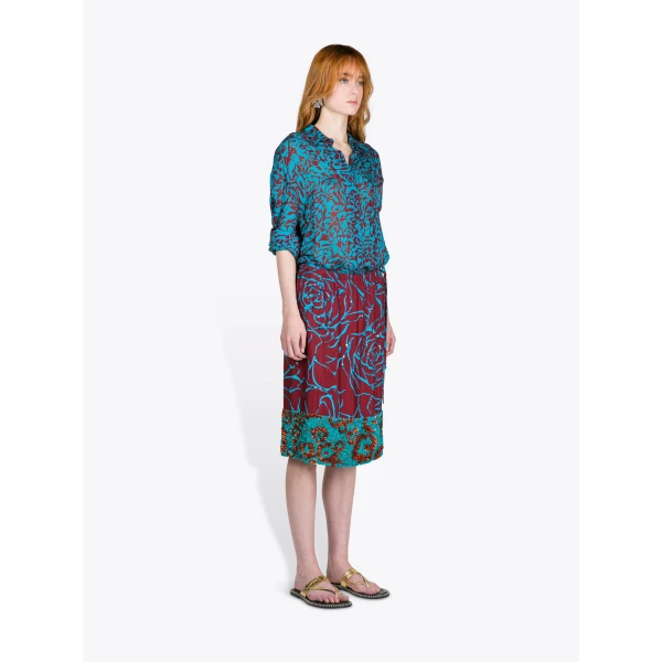 Dries Van Noten Loose Viscose Shirt - Dries Van Noten Tops - Belgian Fashion Design - Shop at Luxury Shoes 