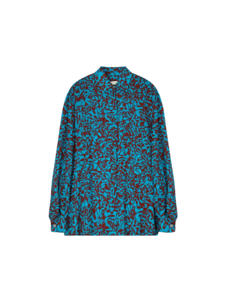 Dries Van Noten Loose Viscose Shirt - Dries Van Noten Tops - Belgian Fashion Design - Shop at Luxury Shoes 