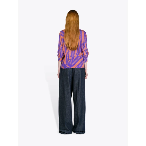 Dries Van Noten Printed Cotton Sweater - Dries Van Noten Knitwear - Belgian Fashion Design - Shop at Luxury Shoes 