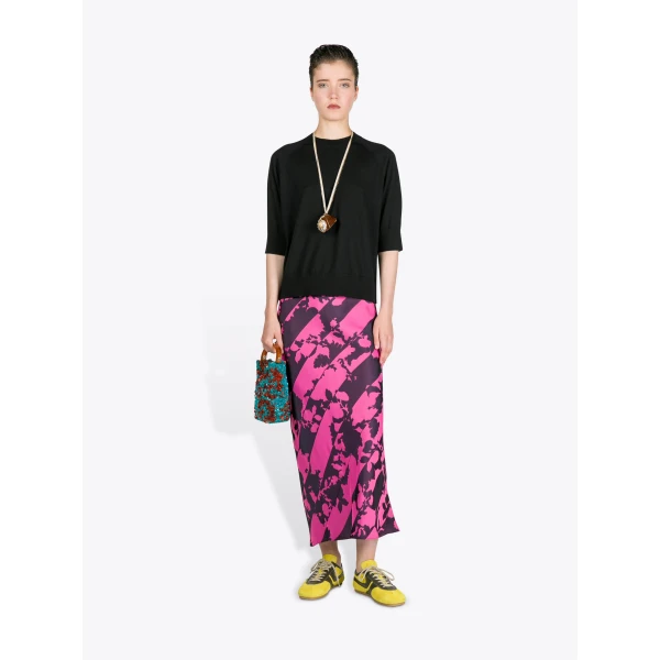 Dries Van Noten Printed Midi Skirt - Dries Van Noten Skirts - Belgian Fashion Design - Shop at Luxury Shoes 