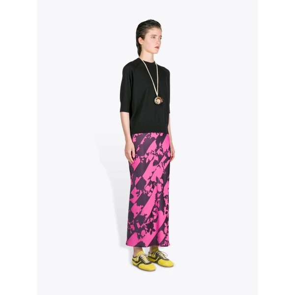 Dries Van Noten Printed Midi Skirt - Dries Van Noten Skirts - Belgian Fashion Design - Shop at Luxury Shoes 