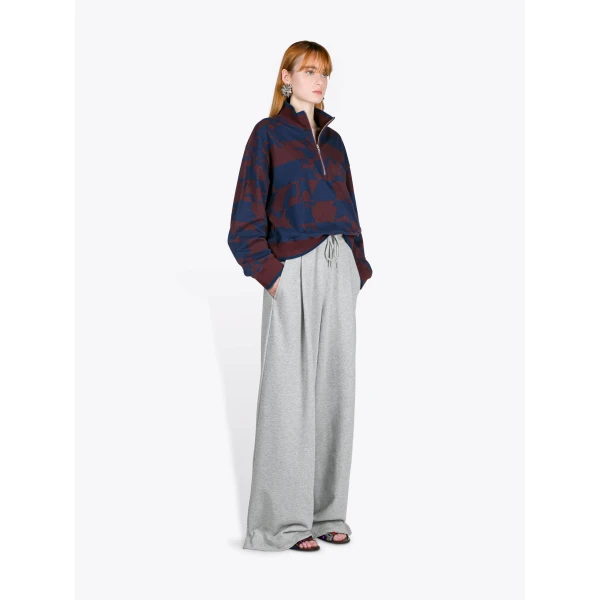 Dries Van Noten Printed Zipped Sweatshirt - Dries Van Noten Tops - Belgian Fashion Design - Shop at Luxury Shoes 