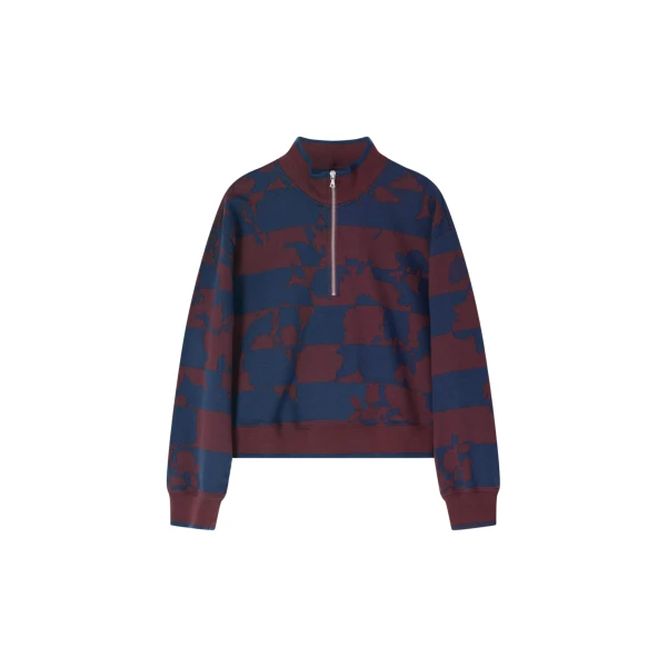 Dries Van Noten Printed Zipped Sweatshirt - Dries Van Noten Tops - Belgian Fashion Design - Shop at Luxury Shoes 