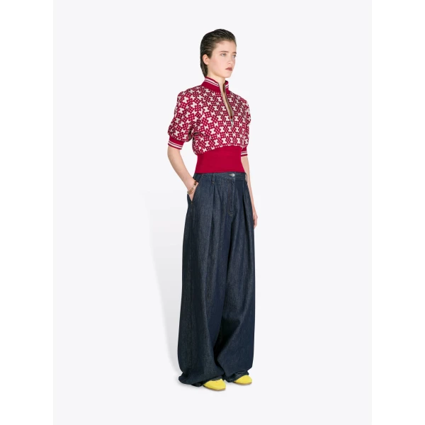 Dries Van Noten Ribbed Jacquard Sweater - Dries Van Noten Knitwear - Belgian Fashion Design - Shop at Luxury Shoes 
