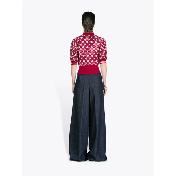 Dries Van Noten Ribbed Jacquard Sweater - Dries Van Noten Knitwear - Belgian Fashion Design - Shop at Luxury Shoes 
