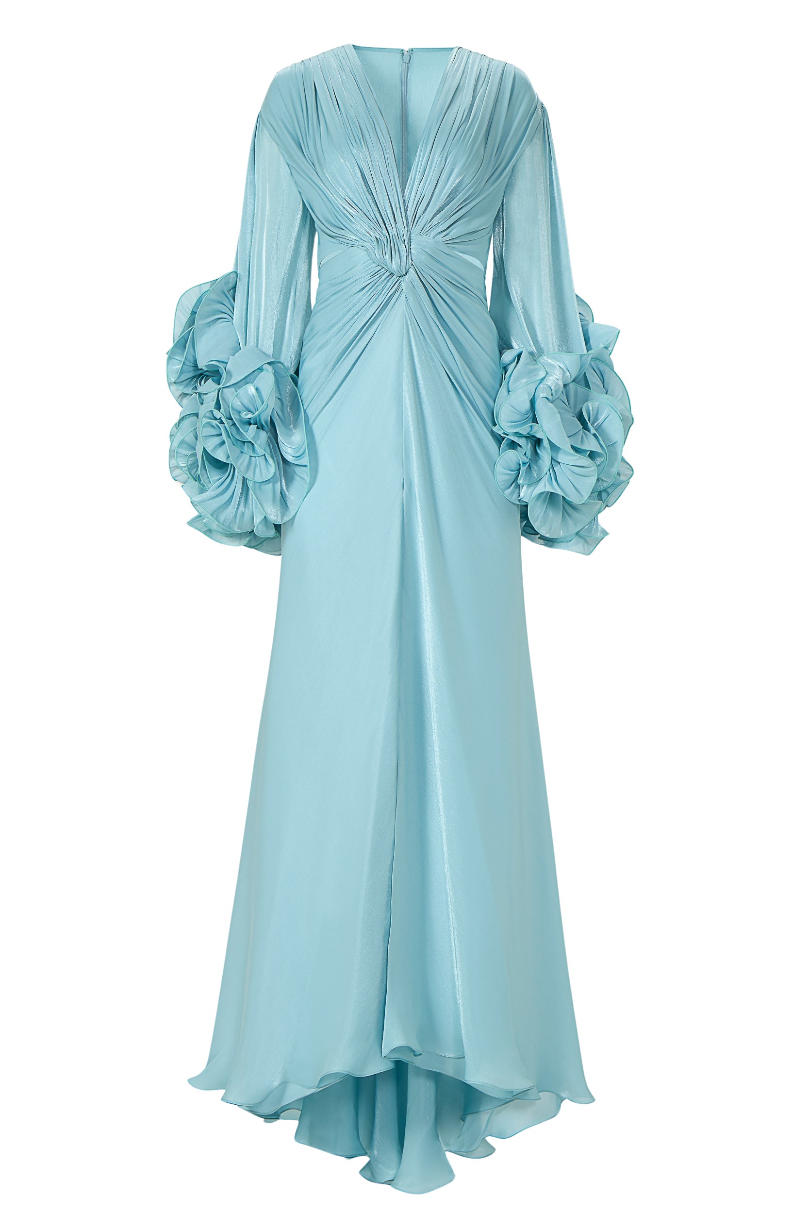 Costarellos Dulcie Lurex Georgette Gown