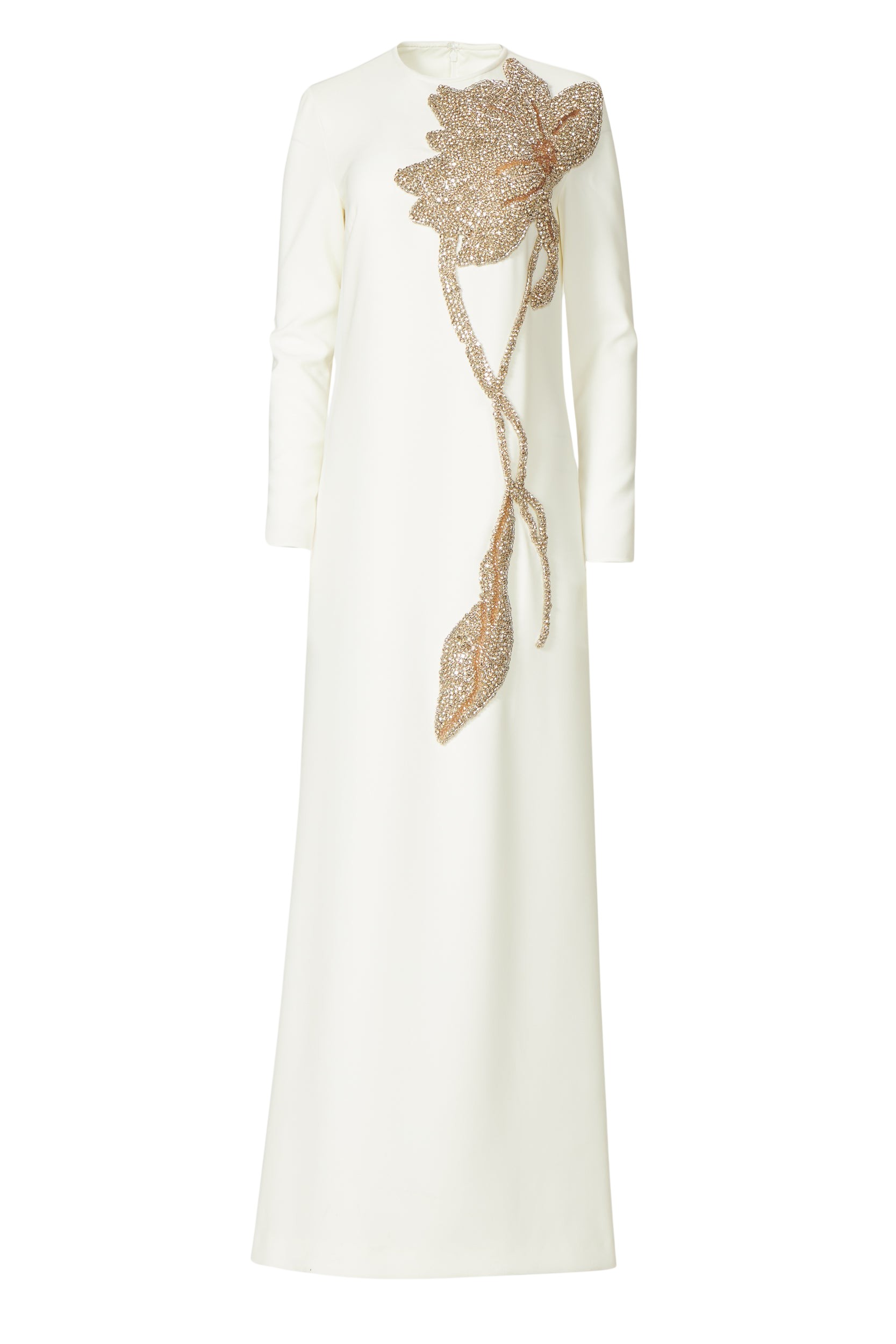 Costarellos Elea Crepe Crystal Gown