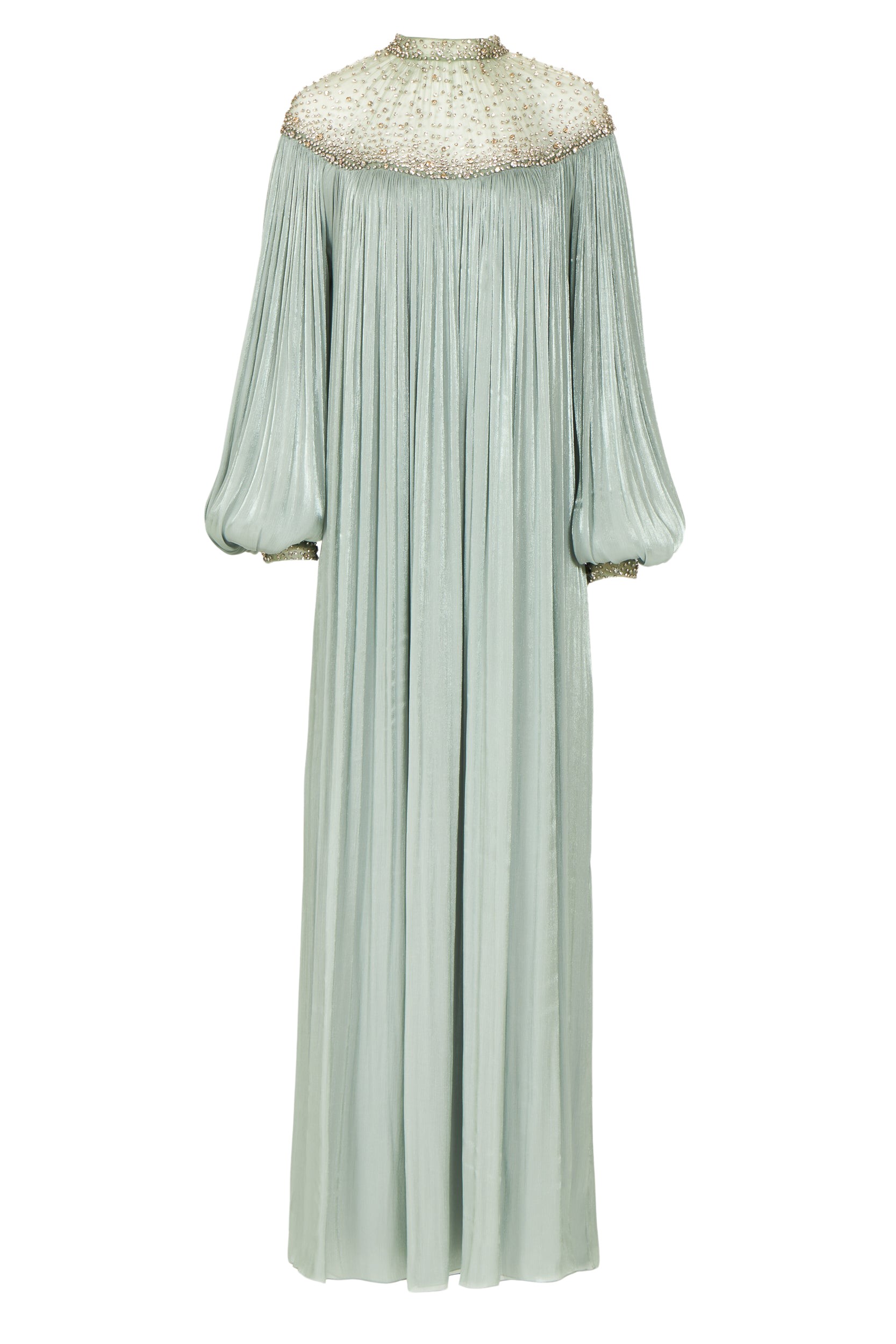 Costarellos Ellima Lurex Georgette Kaftan Gown