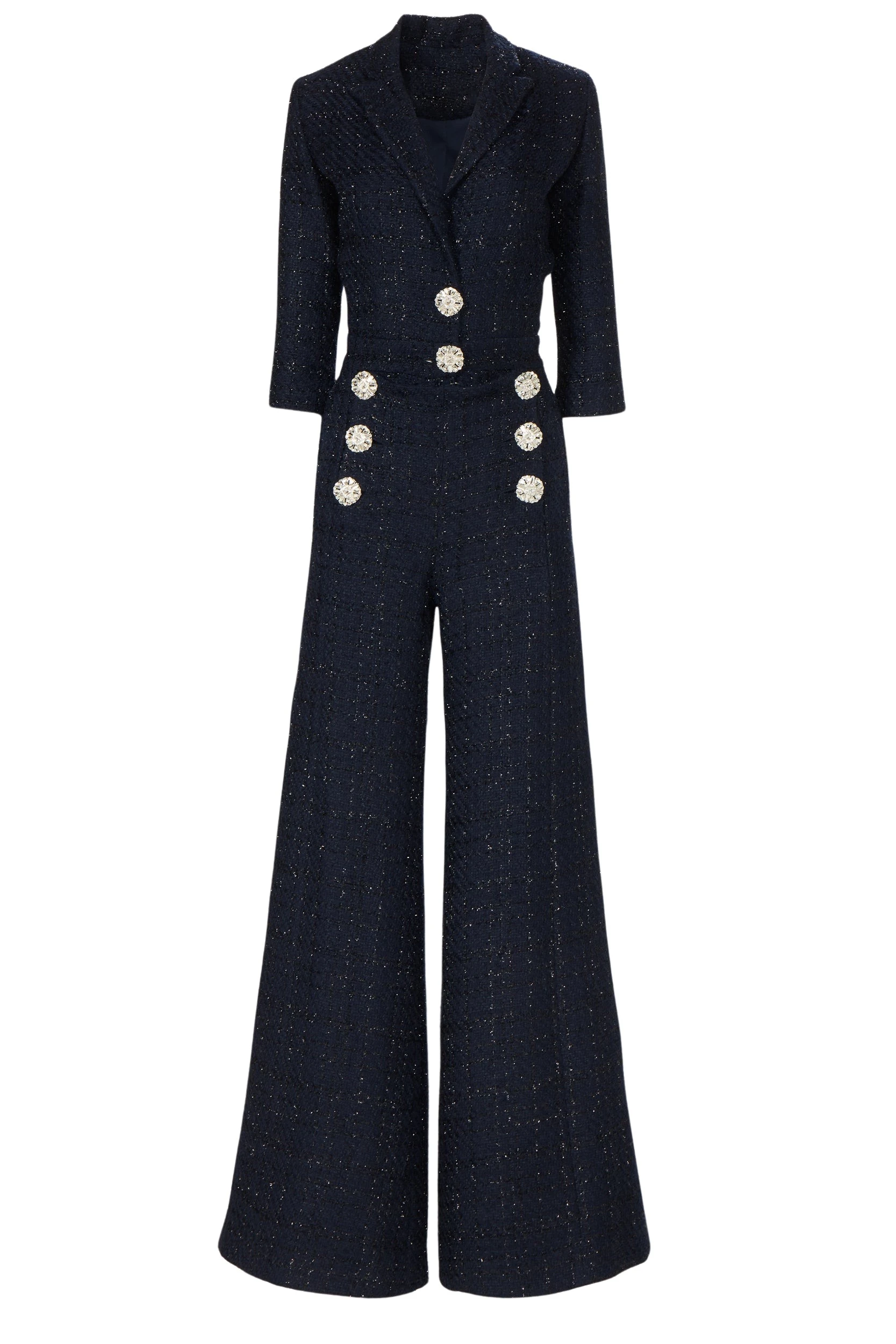 Emilia-Lurex-Tweed-Jumpsuit-Costarellos-Jumpsuit83578_nobg Costarellos Jumpsuit - Romantic Greek Lace - Shop at Luxury Shoes