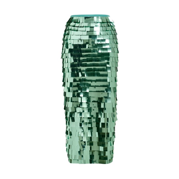 Essentiel Antwerp Green pencil skirt with sequin embellishments - Essentiel Antwerp Skirts - Colorful Belgian Design - Shop at Luxury Shoes 