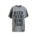 Essentiel Antwerp Grey and black graphic cotton T-shirt with lace details - Essentiel Antwerp Shirts - Colorful Belgian Design - Shop at Luxury Shoes 
