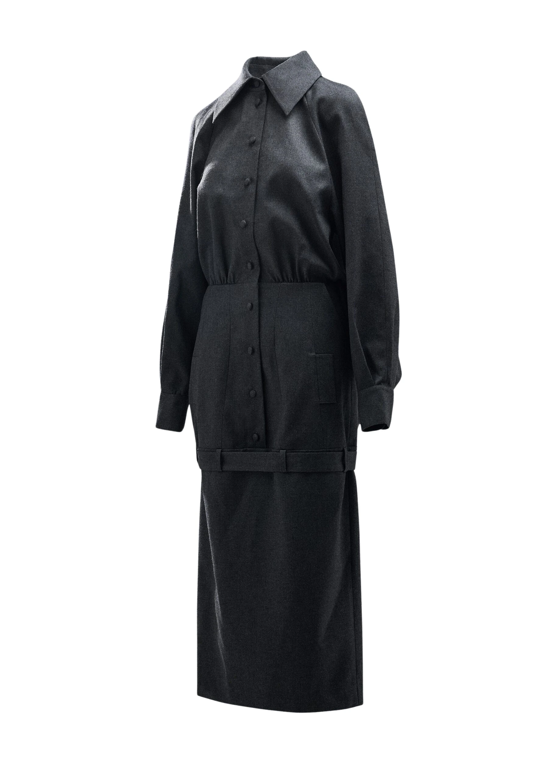 Grey-draped-back-tailored-dress-with-belted-waist-Essentiel-Antwerp-Dresses-scaled44517_nobg Essentiel Antwerp Grey draped-back tailored dress with belted waist - Essentiel Antwerp Dresses - Colorful Belgian Design - Shop at Luxury Shoes