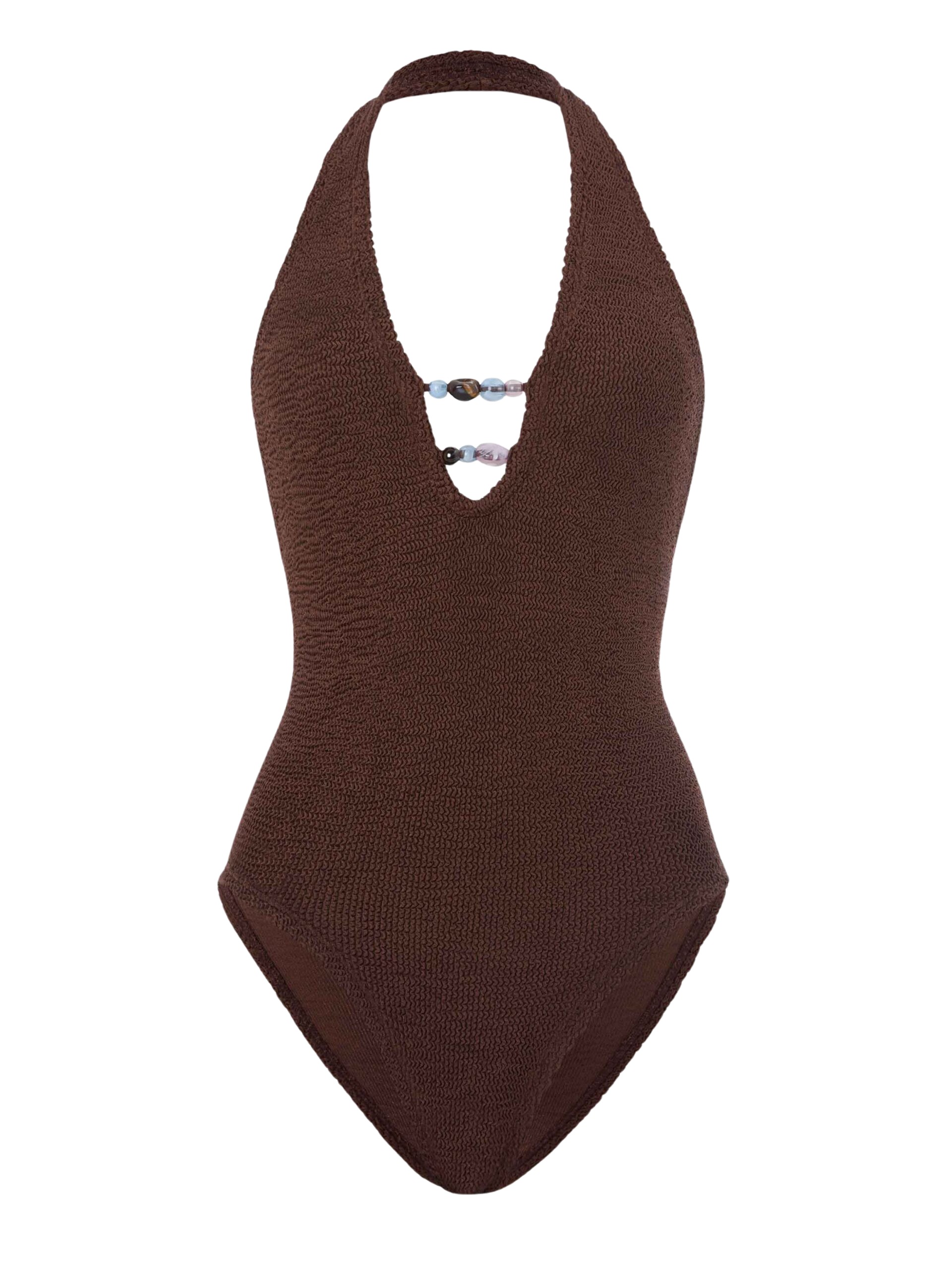 Hunza G Adriana Beaded Swim
Metallic Chocolate