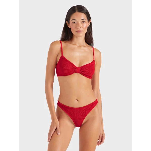 Red - Hunza G Crinkle Swimwear - One Size - Shop at Luxury Shoes 