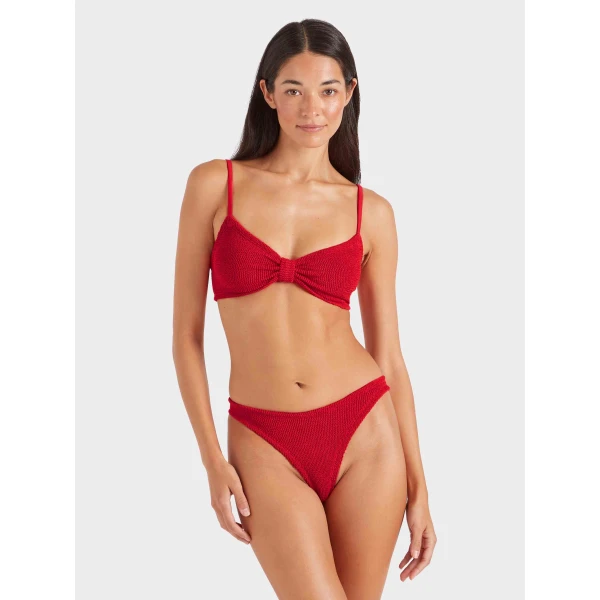 Red - Hunza G Crinkle Swimwear - One Size - Shop at Luxury Shoes 