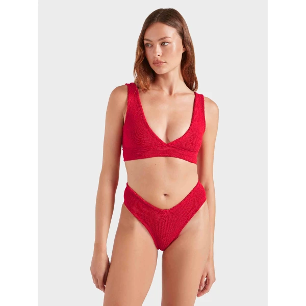 Red - Hunza G Crinkle Swimwear - One Size - Shop at Luxury Shoes 