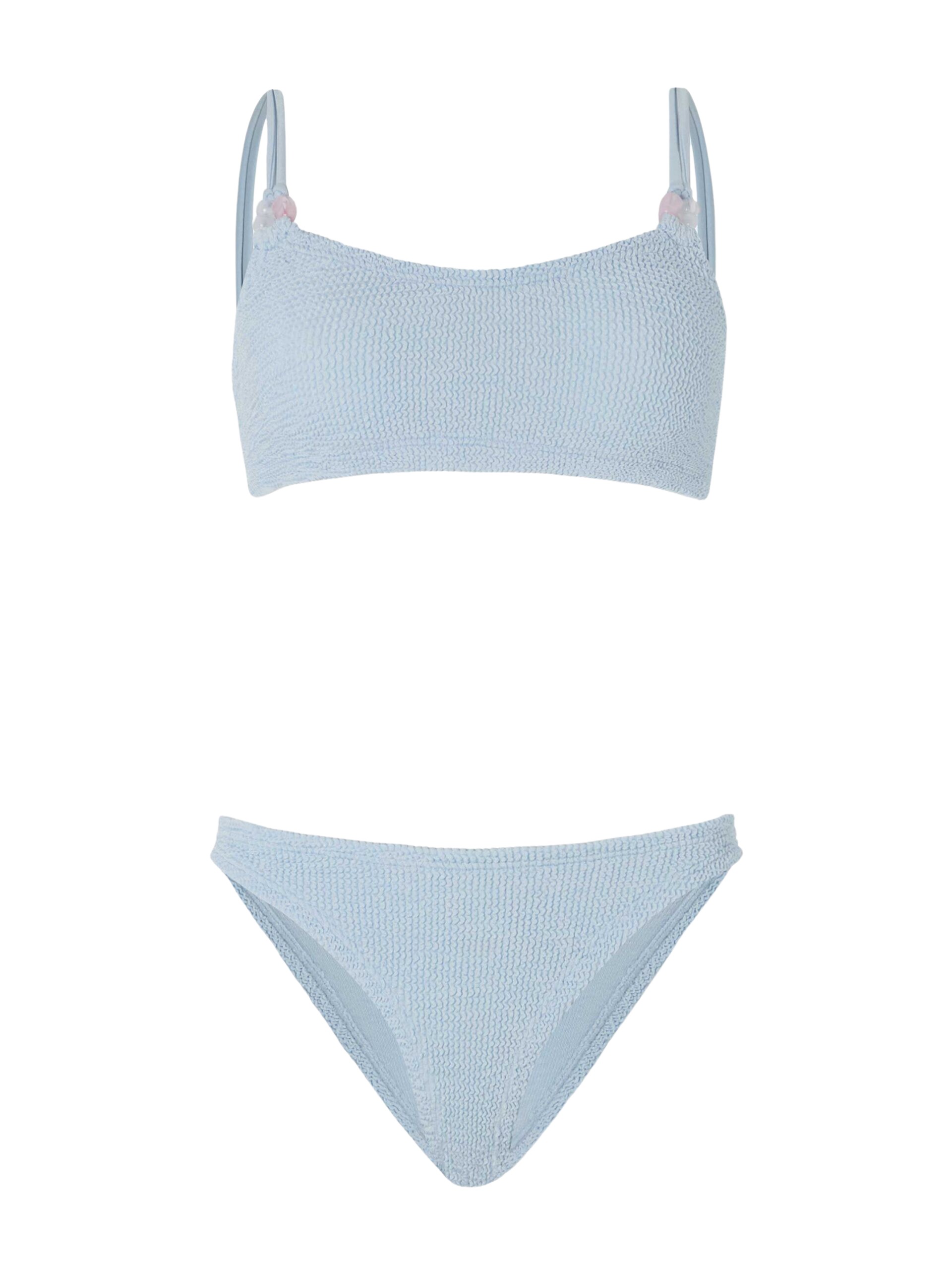 Hunza G Cassie Beaded Bikini
Metallic Ice Blue
