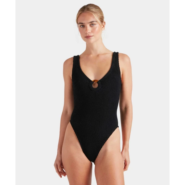 Black - Hunza G Crinkle Swimwear - One Size - Shop at Luxury Shoes 