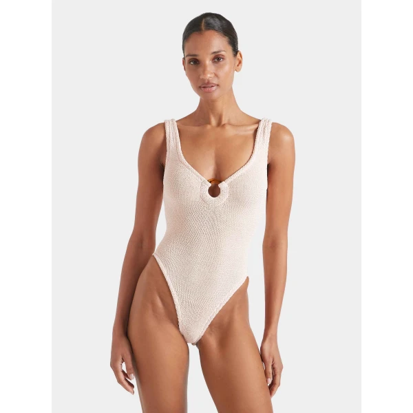 Blush - Hunza G Crinkle Swimwear - One Size - Shop at Luxury Shoes 