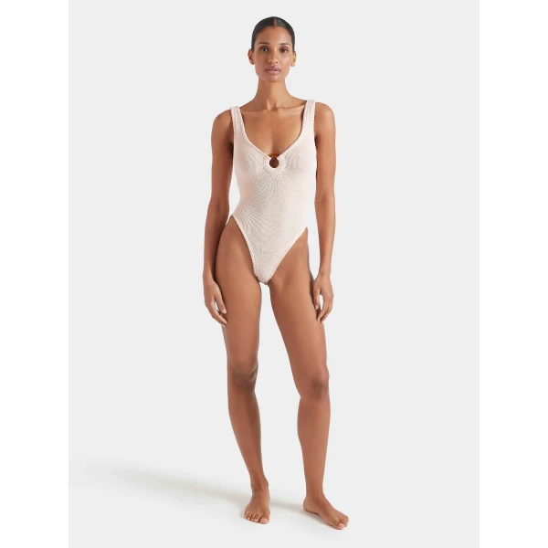 Blush - Hunza G Crinkle Swimwear - One Size - Shop at Luxury Shoes 