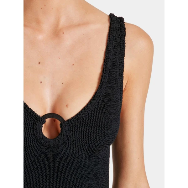 Black - Hunza G Crinkle Swimwear - One Size - Shop at Luxury Shoes 