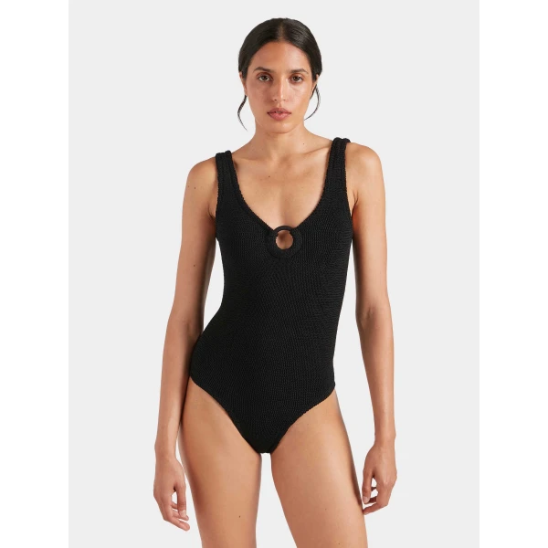 Black - Hunza G Crinkle Swimwear - One Size - Shop at Luxury Shoes 