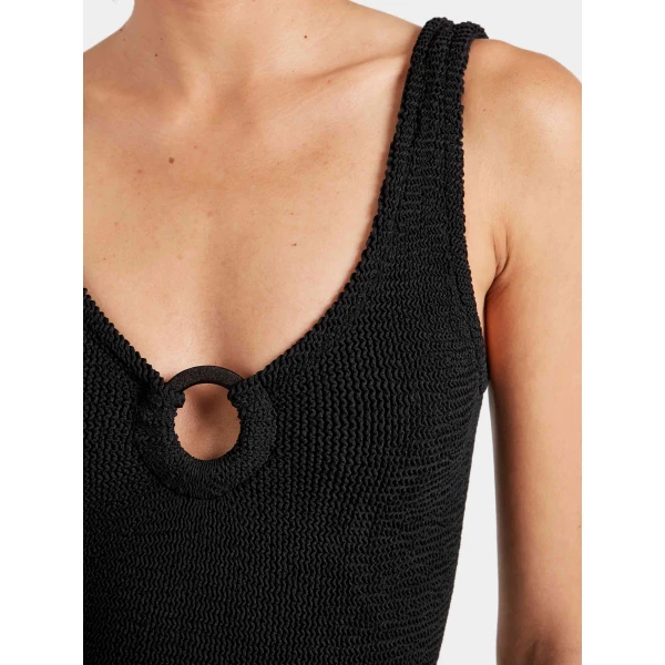 Black - Hunza G Crinkle Swimwear - One Size - Shop at Luxury Shoes 