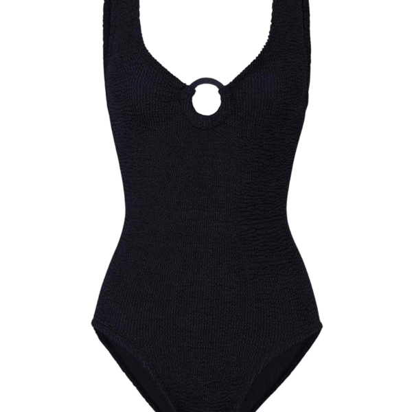 Hunza G Coverage Celine Swim With Tonal Hoops
Black