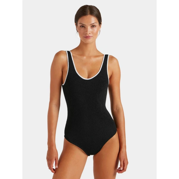 Black - Hunza G Crinkle Swimwear - One Size - Shop at Luxury Shoes 