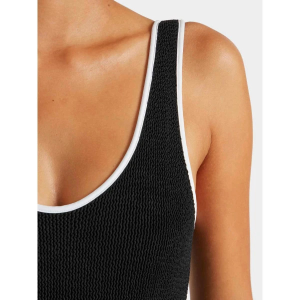 Black - Hunza G Crinkle Swimwear - One Size - Shop at Luxury Shoes 
