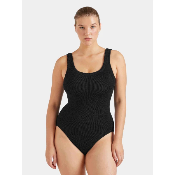 Black - Hunza G Crinkle Swimwear - One Size - Shop at Luxury Shoes 