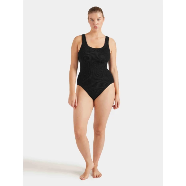 Black - Hunza G Crinkle Swimwear - One Size - Shop at Luxury Shoes 