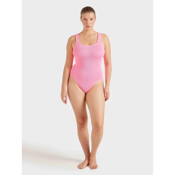 Bubblegum - Hunza G Crinkle Swimwear - One Size - Shop at Luxury Shoes 