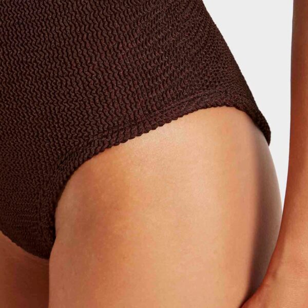 Hunza G Coverage Square Neck Swim
Metallic Chocolate, view 5