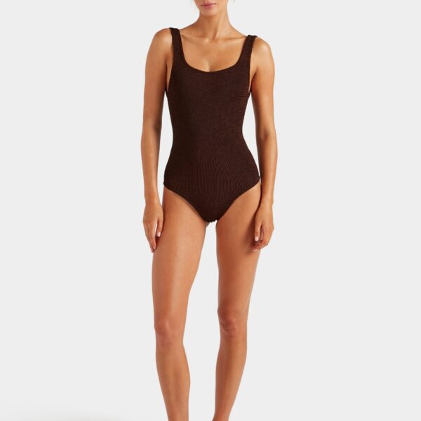 Hunza G Coverage Square Neck Swim
Metallic Chocolate, view 6