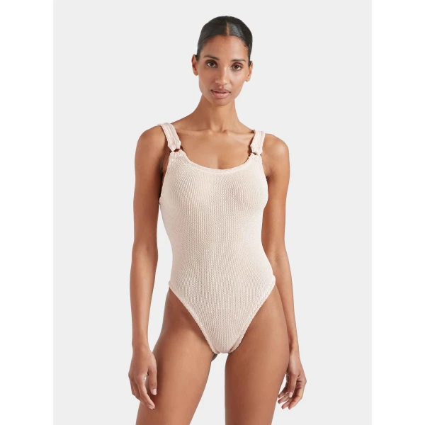 Blush - Hunza G Crinkle Swimwear - One Size - Shop at Luxury Shoes 