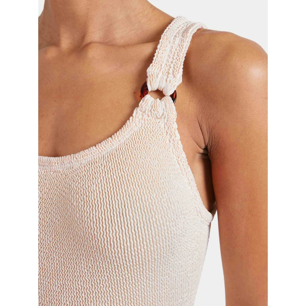 Blush - Hunza G Crinkle Swimwear - One Size - Shop at Luxury Shoes 