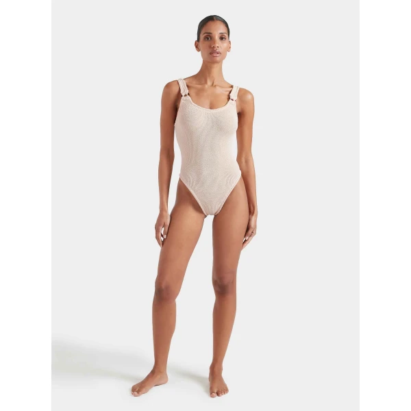 Blush - Hunza G Crinkle Swimwear - One Size - Shop at Luxury Shoes 