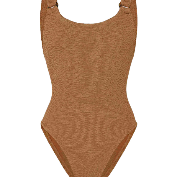 Hunza G Domino Swim Metallic Cocoa