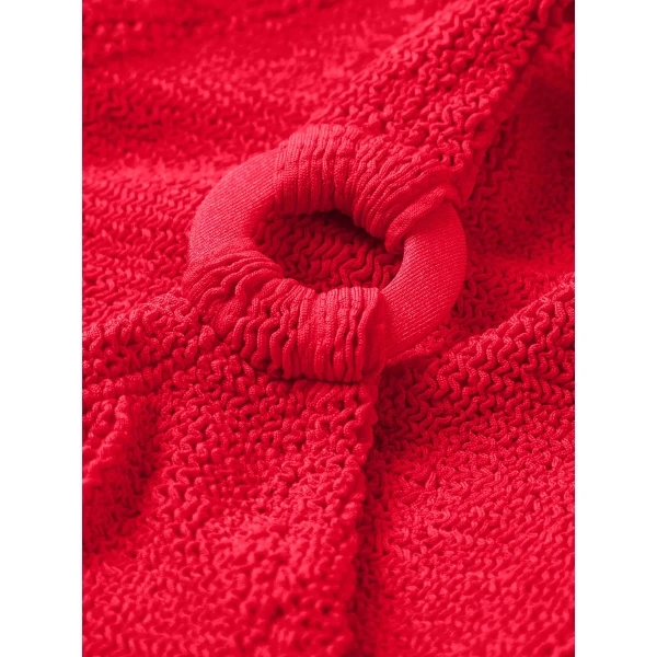 Red - Hunza G Crinkle Swimwear - One Size - Shop at Luxury Shoes 